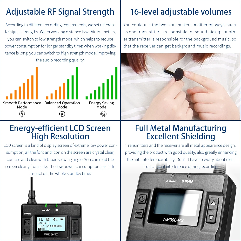 구매 새로운 코미카 CVM-WM300(A) 96 채널 충전식 무선 소형 마이크 송신기 수신기 캐논 니콘 소니