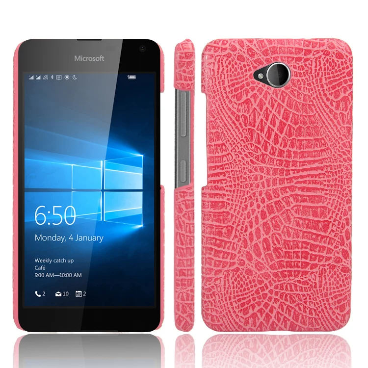 Крокодил кожаный чехол для NoKia Lumia 650 Роскошь кожи СПП ударопрочный жесткий корпус