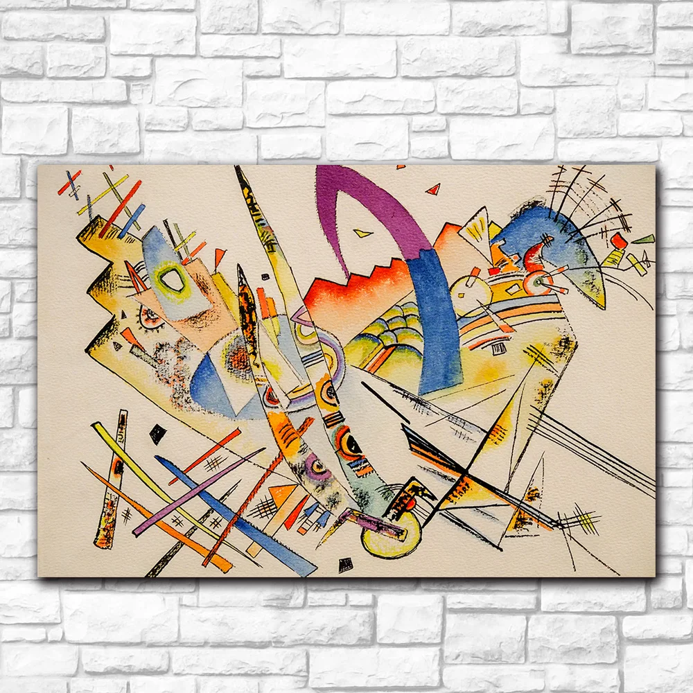 

Fashion Wassily Kandinsky Untitled Decoration Paints Home Decor On Canvas Modern Wall Art Canvas Print Poster Canvas Painting