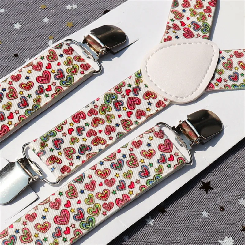 2018 Новые Детские красочные сердца Подтяжки для женщин маленьких Обувь девочек