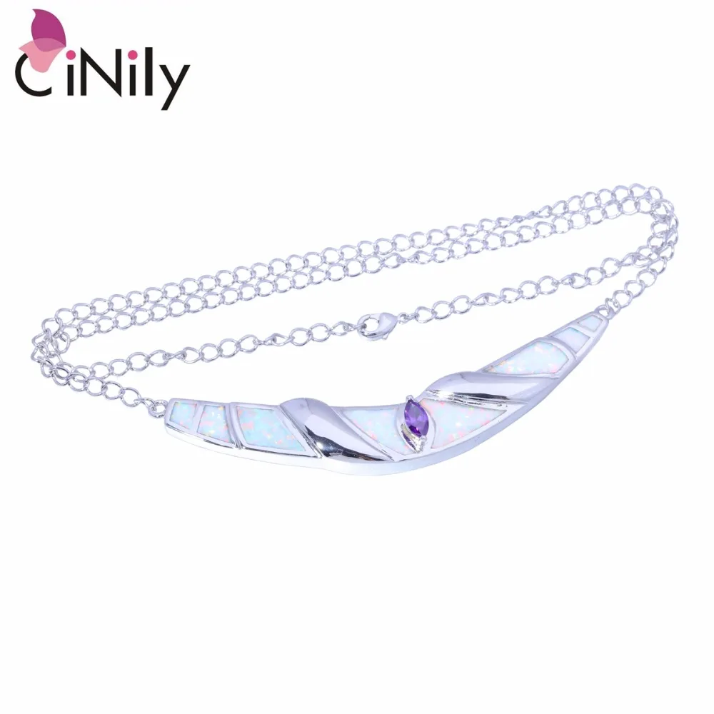 Женский кулон с голубым белым огненным опалом и серебряным покрытием из