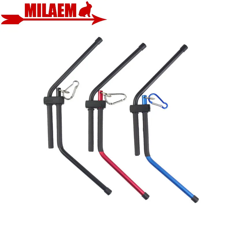 

1pc Archery Compound Bow Bow Stand Metal Portable Stand With Buckle Bow Support Outdoor Shooting Hunting Accessories