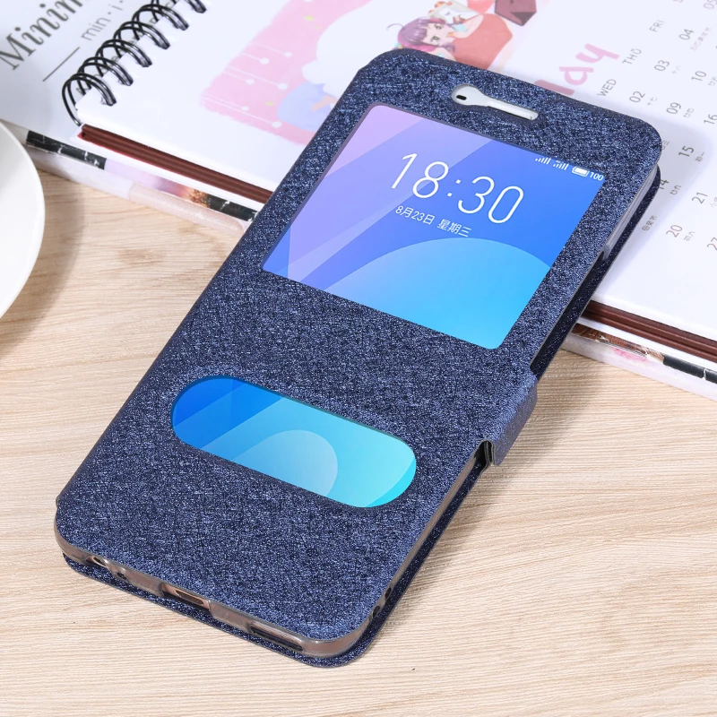 Для MEIZU M6/M6 Примечание Роскошный чехол с подставкой Вид из окна шелк