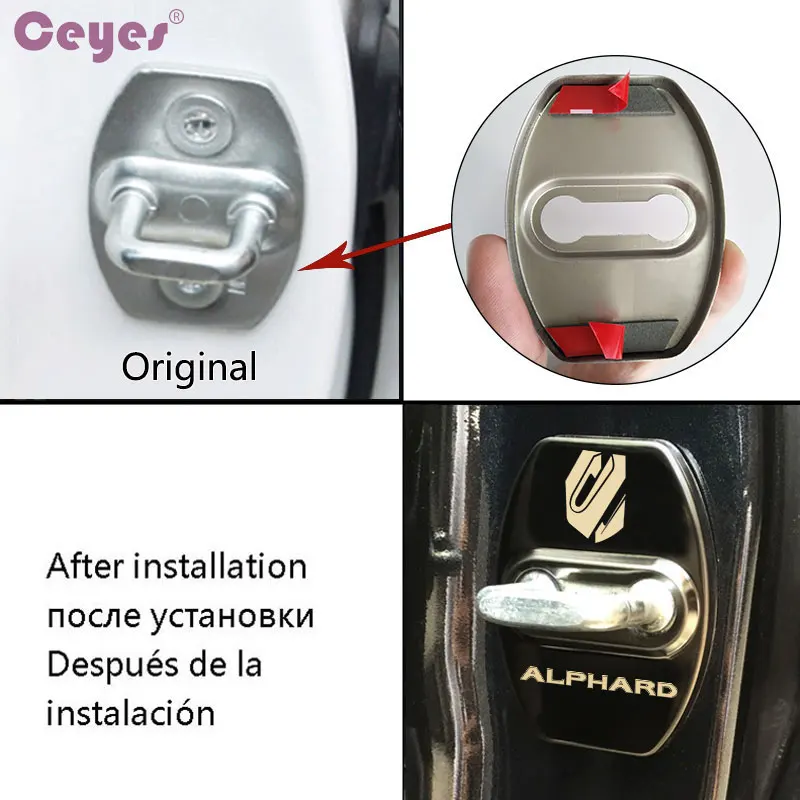 Ceyes автомобильный Стайлинг 3D дизайн автомобильное украшение дверной замок чехол
