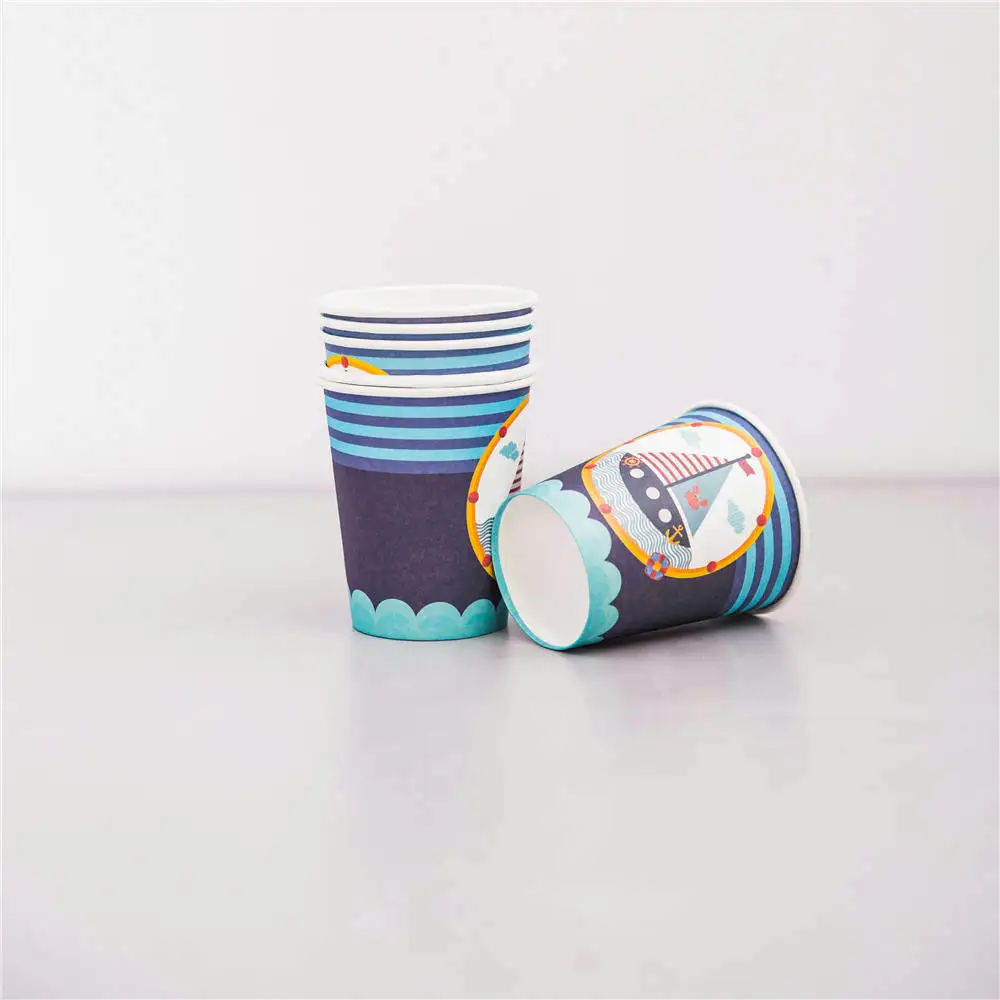 Стикеры морской тематики бумажные одноразовые стаканчики посуда Семейные