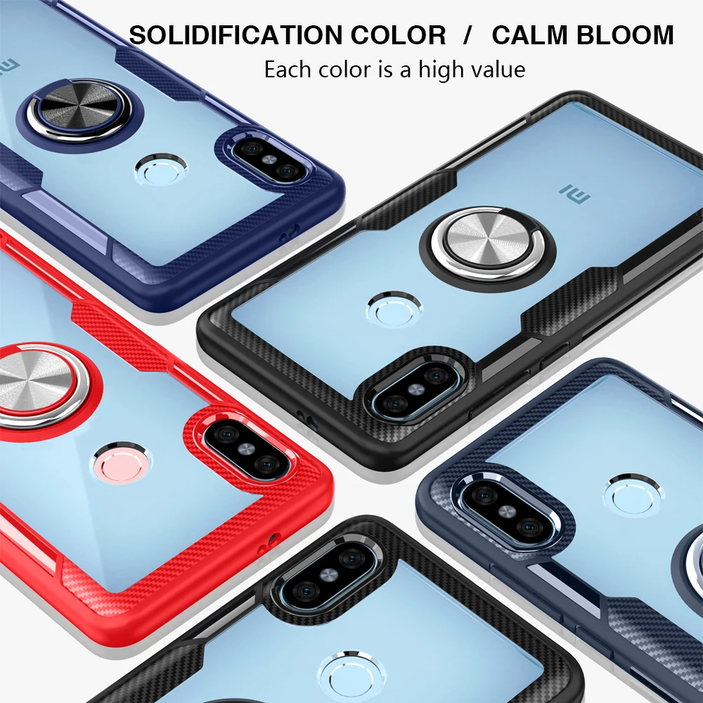Роскошные Чехлы для Xiaomi Mi 8 Lite прозрачный чехол с магнитным кольцом акриловый Xiomi
