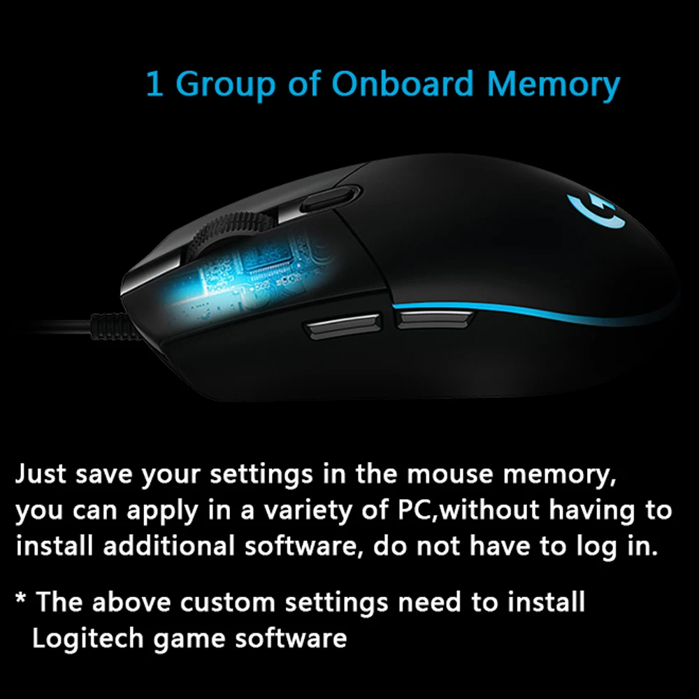 Logitech G102 PRODIGY игровая Оптическая Проводная игровая Поддержка мыши настольных Поддержка Windows 10/8/7/vista