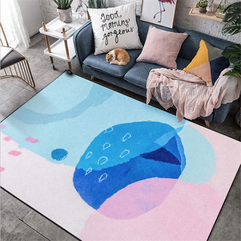 Модный современный минималистичный геометрический акварельный розовый синий