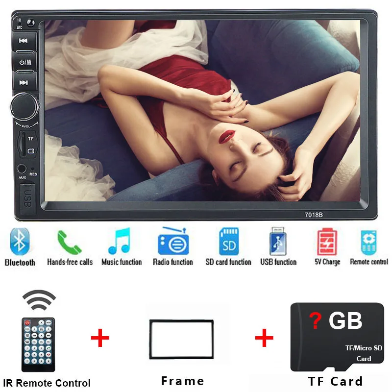 7 ''сенсорный экран Центральный Multimidia 2din 2 Din Bluetooth радио MP5 MP3 музыкальный видео