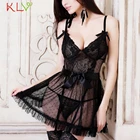 Женская одежда, ночные рубашки, женские, 4XL, кружевные сексуальные сорочки, без рукавов, на бретельках, с v-образным вырезом, с открытой спиной, однотонное Ночное платье 18Dec8