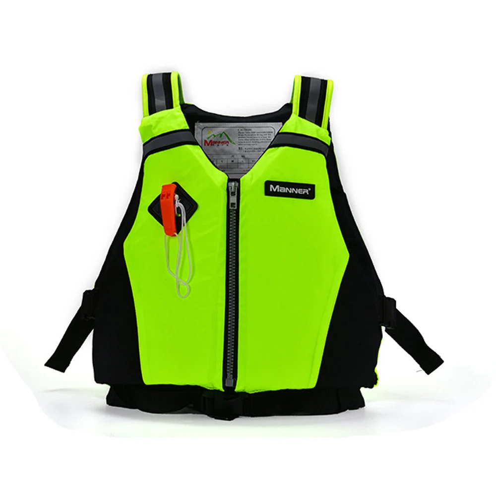 NEWAO Professional Neoprene Adult Adjustable Universal Life Jacket Vest With Whistle Swimming Surfing Skiing Boating Drifting