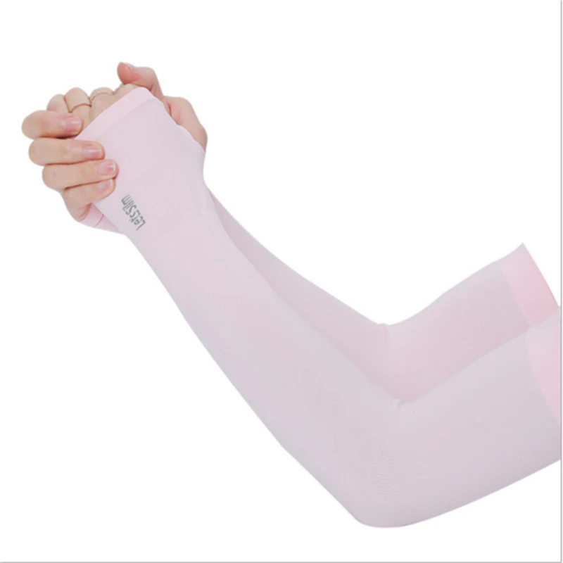 as the picture 1 Pair Ice Cooling Sleeves Arm Warmer Breathable UV Sun Protection Running Basketball Elbow Pad Sports Stretch Outdoor Sleeve - Цвет: as the picture