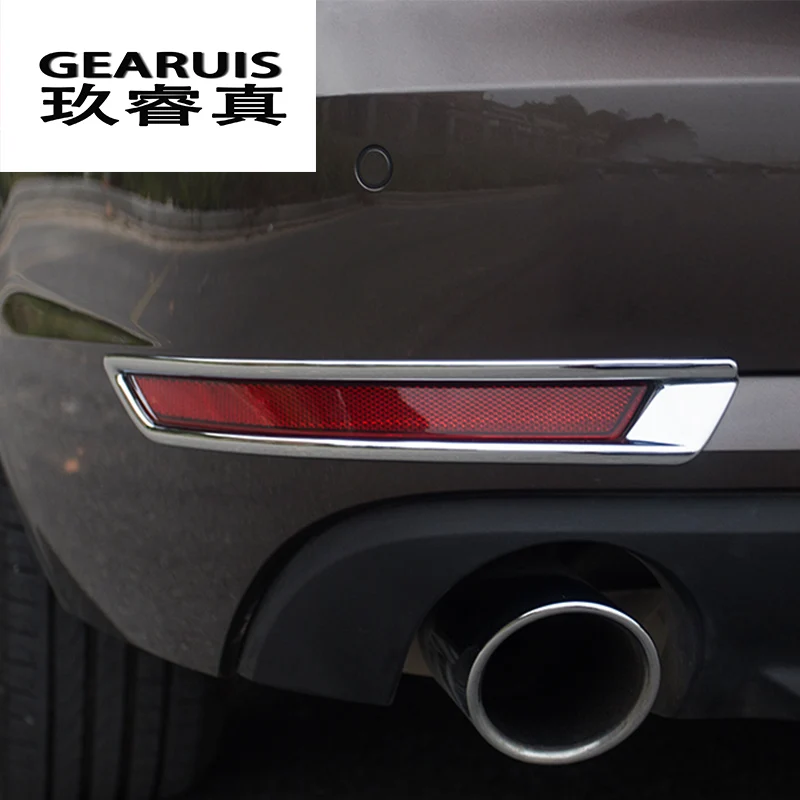 

Car-styling front Rear fog lamps cover grille slats car fog lights cover decoration strips for Audi A4 B9 2017 Auto Accessories