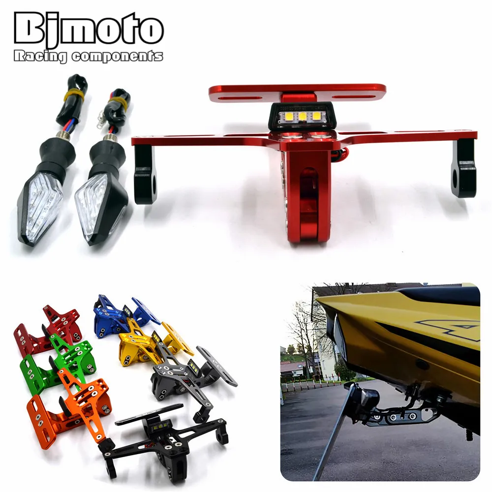 Bjmoto Универсальный держатель для номерного знака мотоцикла алюминиевый