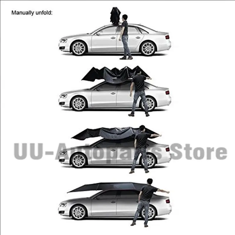 Портативный Полуавтоматический Открытый Водонепроницаемый Автомобильный Зонт