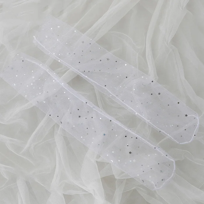 white 1 пара, женские, Звездные, сексуальные, дышащие, шелковые чулки, мягкие, эластичные, ажурные, кружевные, вечерние, сетчатые, до лодыжки, эластичные, Чулочные изделия - Цвет: white