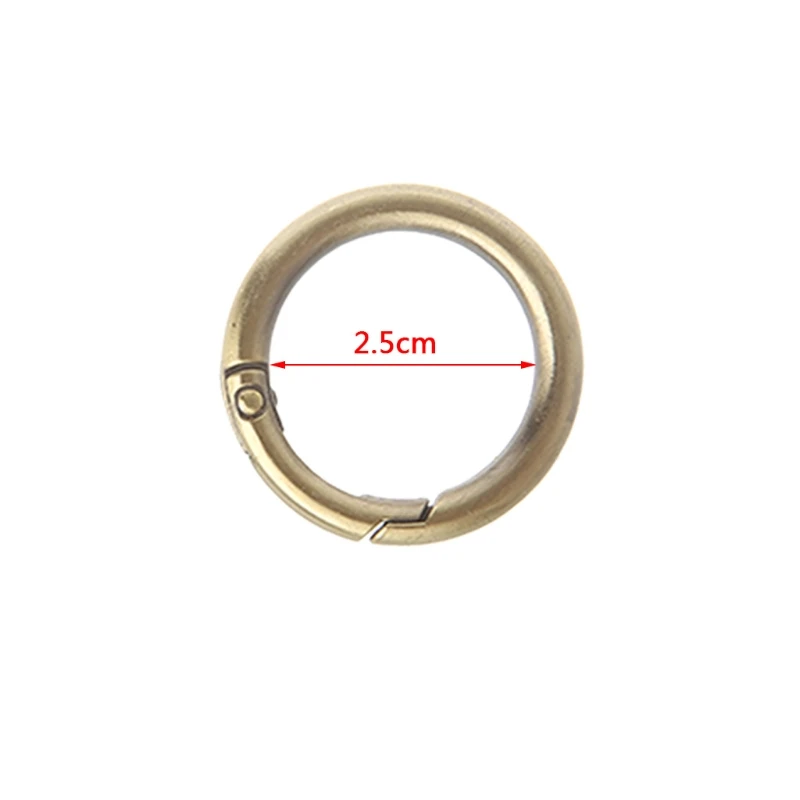 

Bag Buckle Handbag Purse Round Ring Circle Spring Snap For DIY Bag Hook