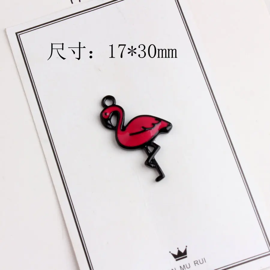 

Jinleansu 10pcs Enamel Flamingos Charm Oil Drop Pendant Charms for DIY Craft Animal Jewelry Handmade Accessories