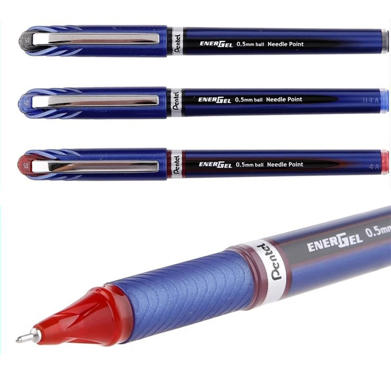 6 шт./лот Pentel EnerGel жидкая гелевая ручка быстросохнущая игольчатая 0 5 мм BLN25|Гелевые
