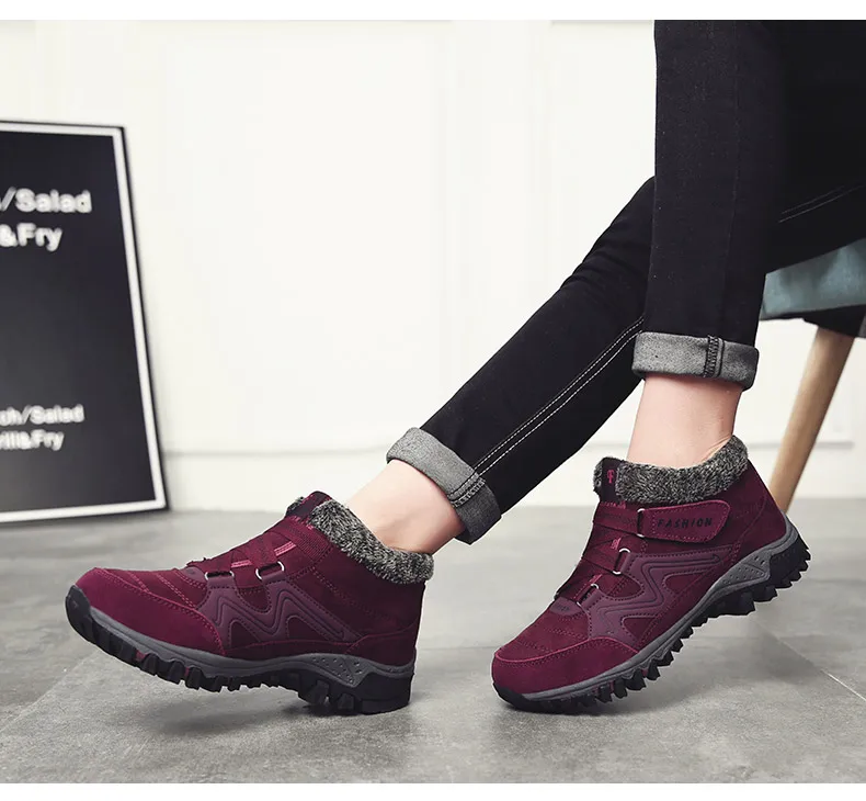 AODLEE/мужские ботинки; зимние теплые ботинки на меху; мужские кроссовки; обувь для работы; Мужская обувь; Модные ботильоны; размер 46