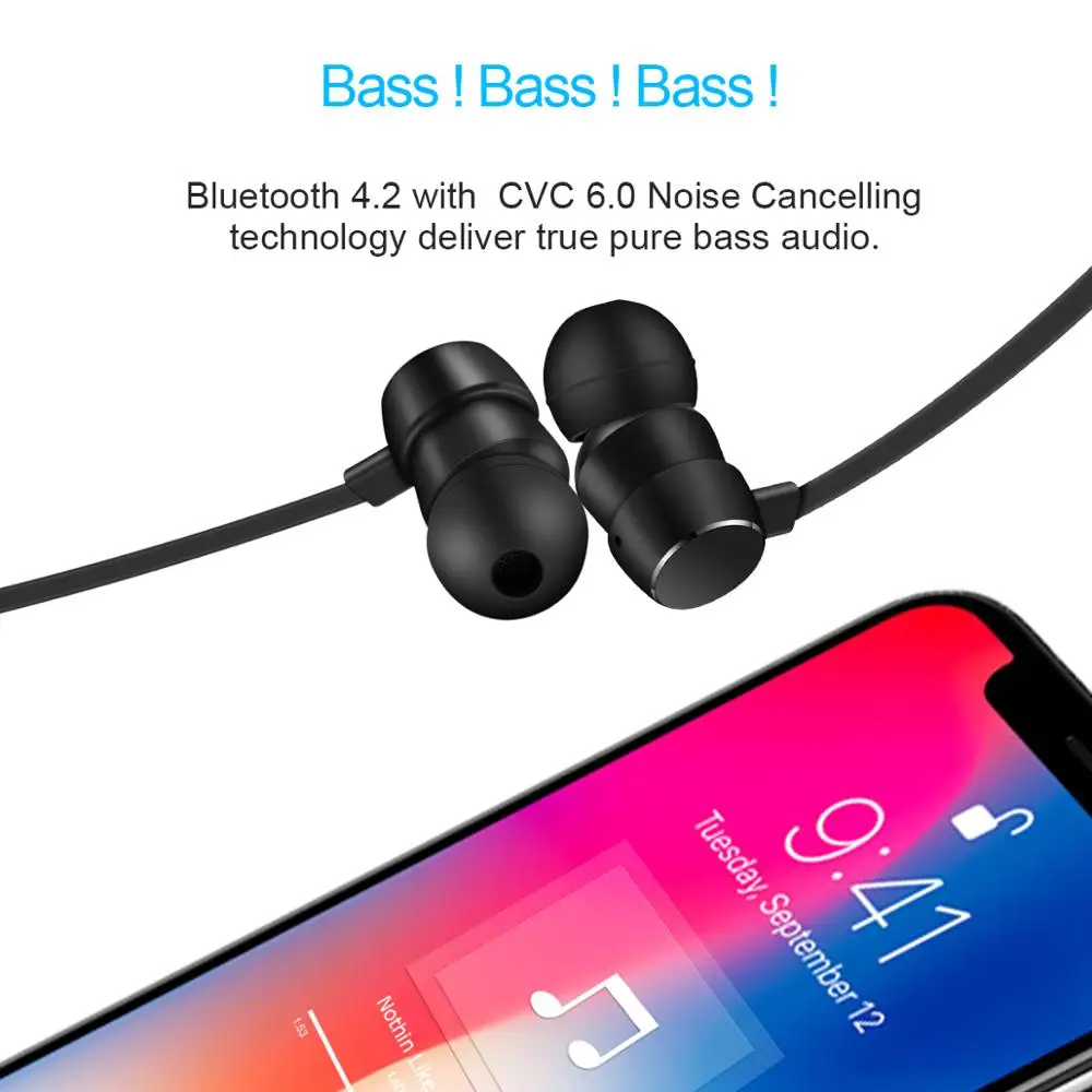 Wavefun Flex Bluetooth 4 2 наушники беспроводные Neckband IPX5 водонепроницаемая Спортивная