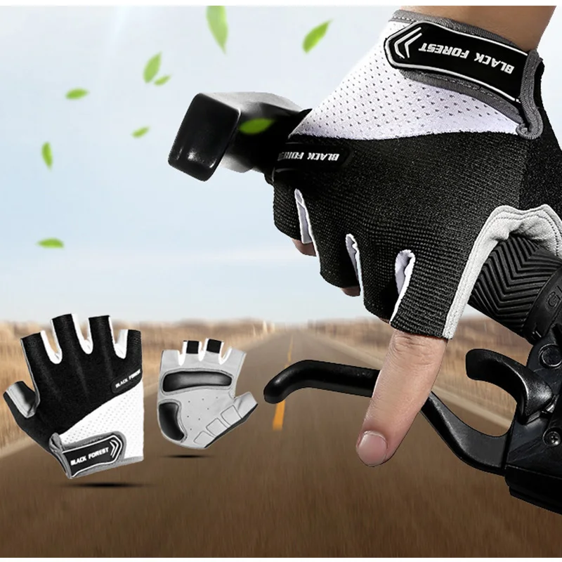 Велосипедные перчатки с полупальцами CRUSHONU поглощающие пот для мужчин и женщин
