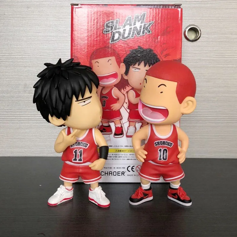 Большая голова подвижная Slam Dunk фигурка Sakuragi Hanamichi 10 Rukawa Kaede 11 ПВХ аниме модель