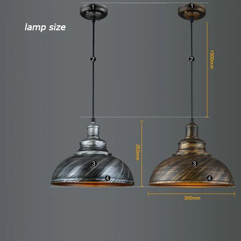 Подвесная лампа в стиле ретро с напоминанием железом промышленные подвесные