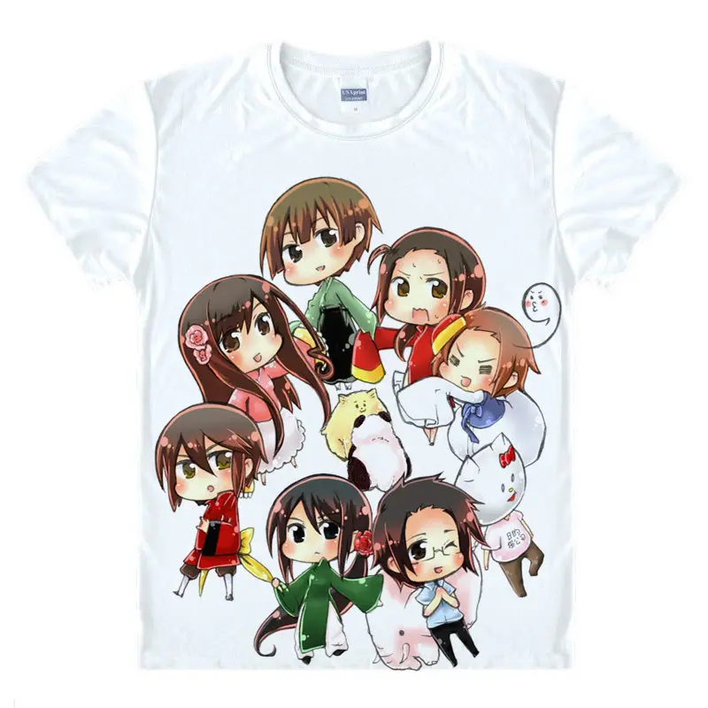 Хеталия и страны оси футболка Powers рубашка хеталия мужские рубашки с рисунком из