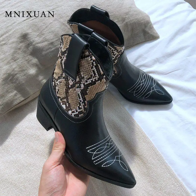 MNIXUAN/женские ковбойские ботинки в готическом стиле Новинка 2014 года джинсовые