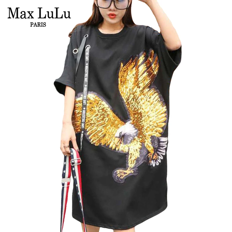 Max LuLu/Летняя Роскошная брендовая уличная женская футболка в стиле Харадзюку С 3d