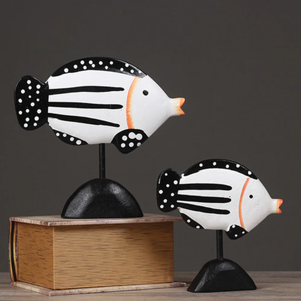 

Wooden crafts Mediterranean tropical fish lovers fish lovers fish ornaments creative home accessories Lu530336