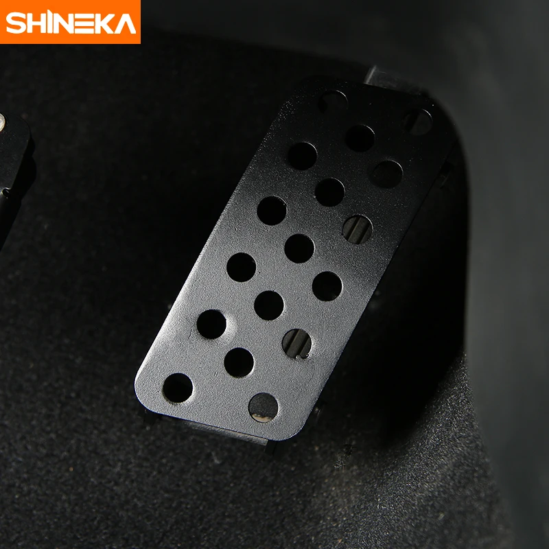 SHINEKA металлические педали тормоза для лифта колодки ног покрытия педалей Jeep Wrangler