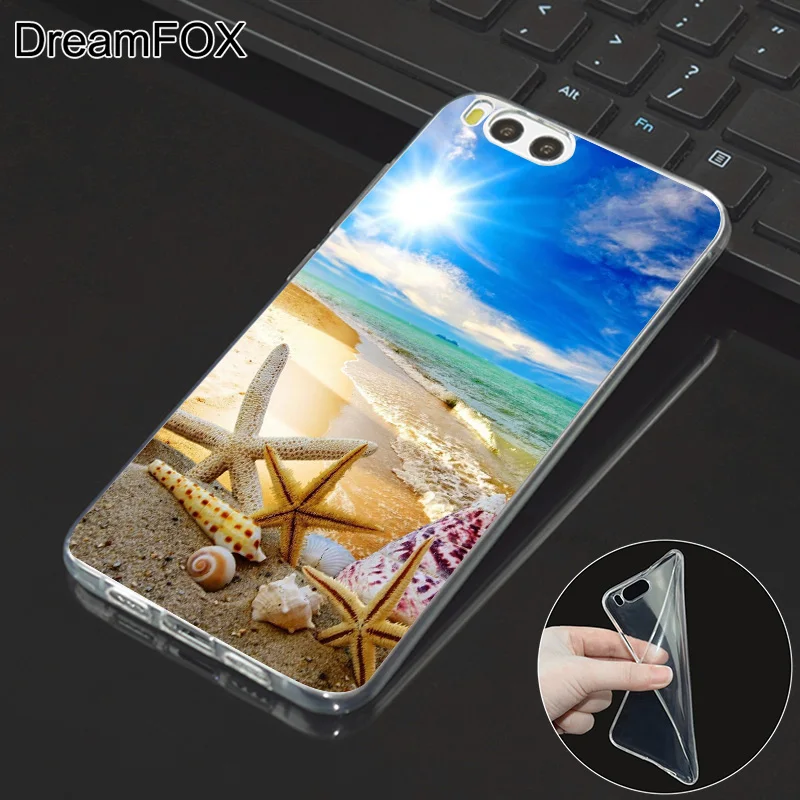 DREAMFOX M387 Beach Style Soft TPU Silicone Case Cover For Xiaomi Mi Note 2 3 4 5 6 8 SE M5 4C 4S 5C 5S 5X 6X A1 Plus |