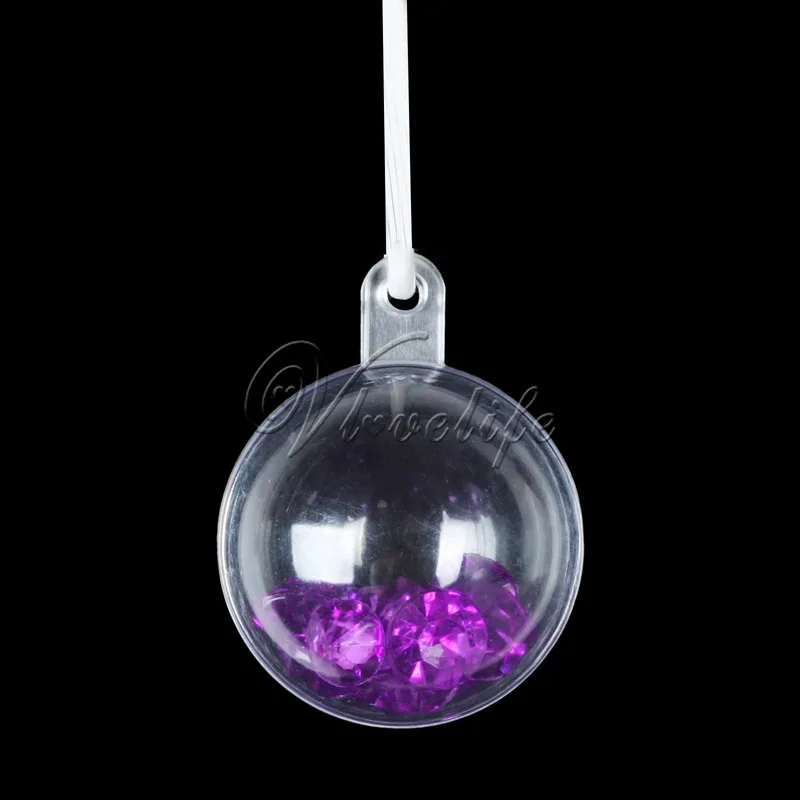 

10Pcs 3CM Round Shape Plastic Box Xmas Ball Bauble Ornament Christmas Decorations Gift Tree Xmas