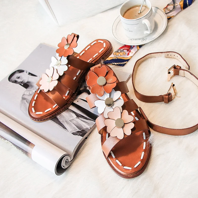 Stylesowner 2018 новые летние оригинальные Брендовые женские сандалии с цветком из