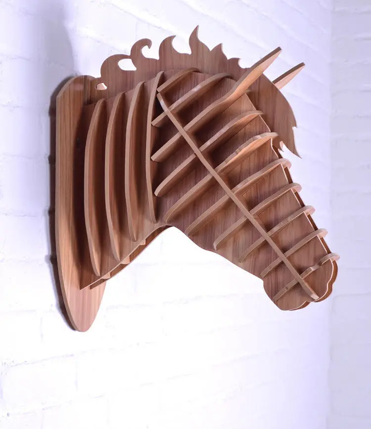 Деревянная 3d голова лошади в американском стиле Декор для дома магазина