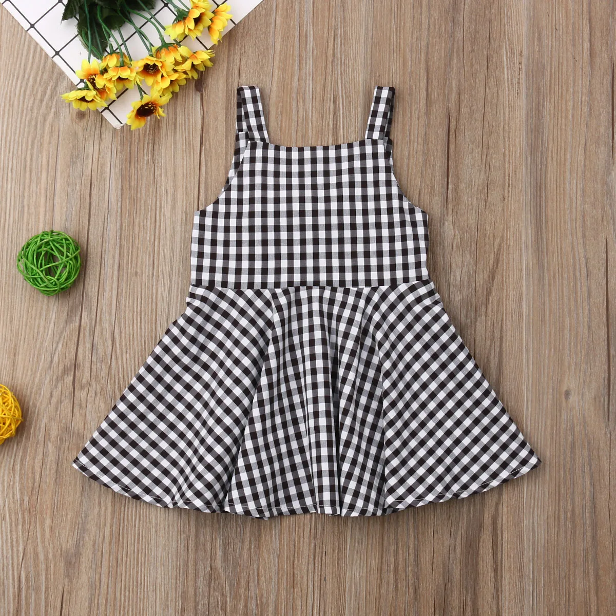 0-5Years 2019 New Girls Kids Summer Baby Sweet Princess Plaid Sleeveless Bowknot Wedding Party Beach Dress | Детская одежда и