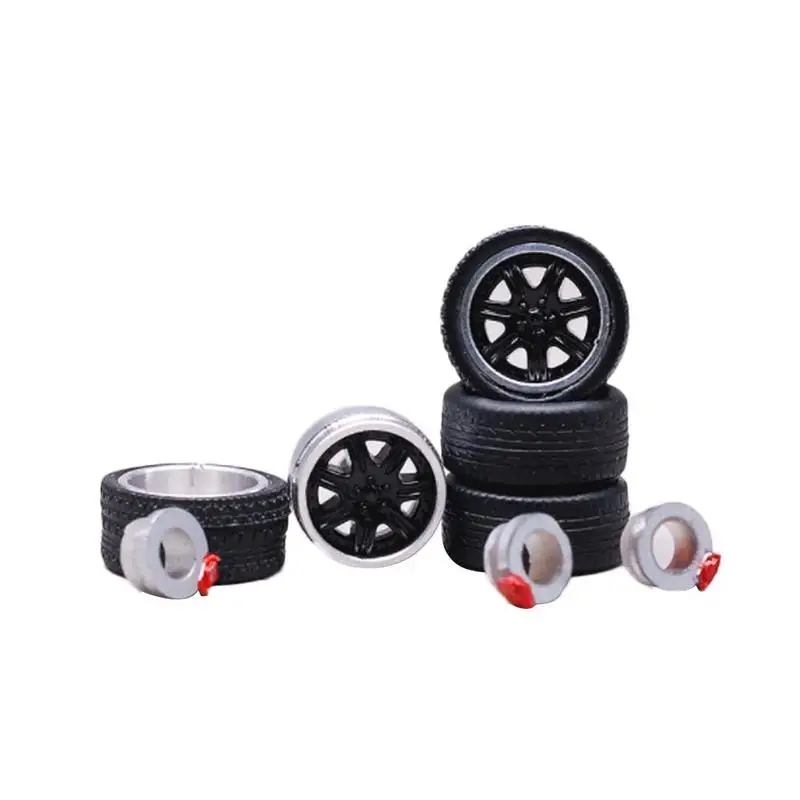 4 шт. моделирование резиновых колес колесо Игрушечная модель DIY RC ЗАПАСНЫЕ ЧАСТИ