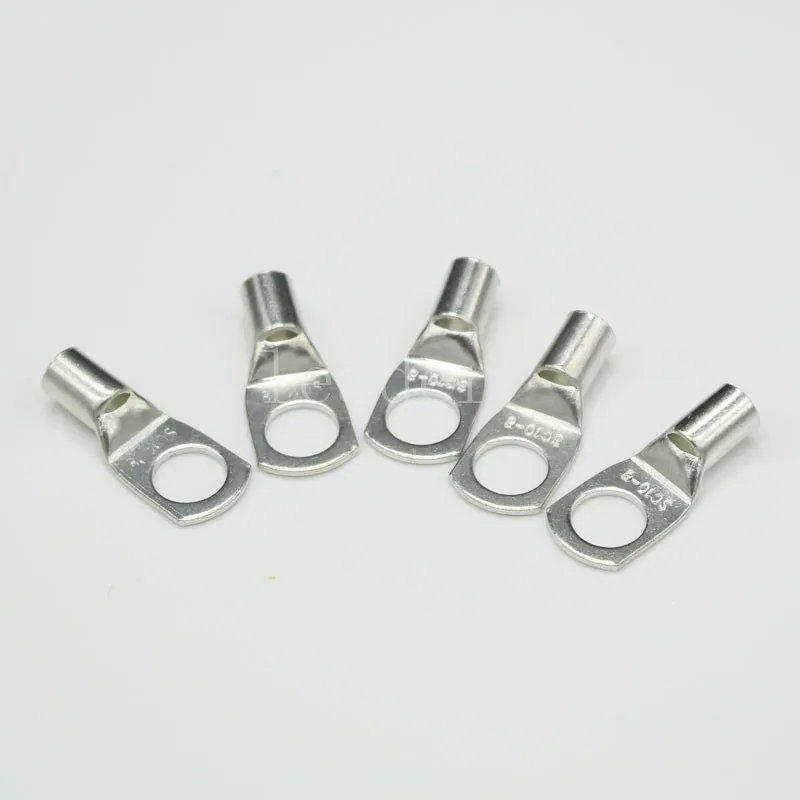 200pcs/Lot SC 10-6 10mm2 6mm Battery Starter Cable Lugs Crimp Solder Copper Terminals Eyelets Ring Tube End | Обустройство дома