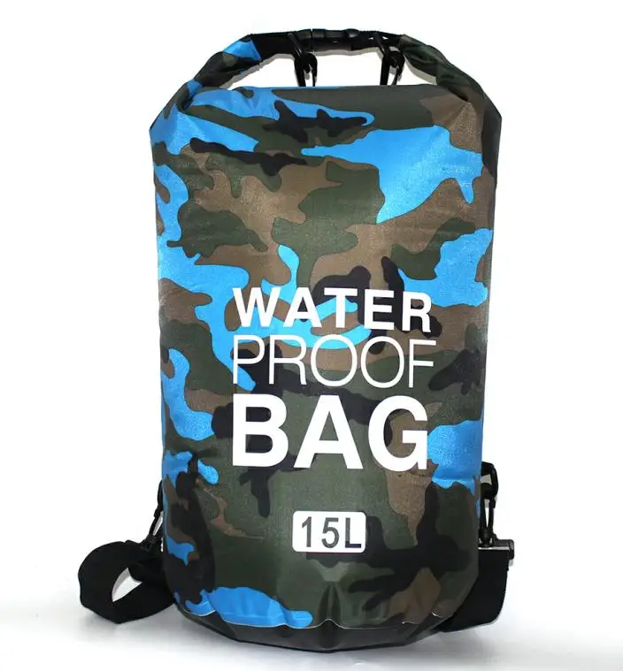 Light Blue 15L 15L 20L 30L открытый ПВХ океан сухой водонепроницаемый мешок пакет сумка рюкзак для непроницаемый спасательный жилет сумка рюкзак спорт Tas - Цвет: Light Blue 15L