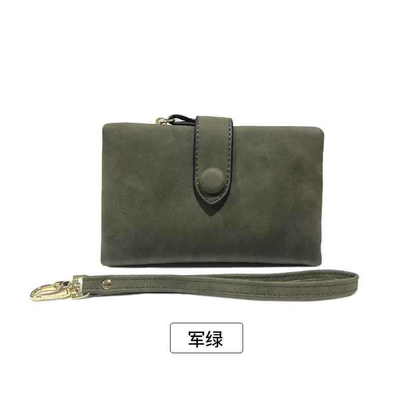 Military green DWTS кошелек, женский модный маленький кошелек, кожаный кошелек, женская сумка для денег, маленький карман для монет, высокое качество, Брендовые женские кошельки - Цвет: Military green