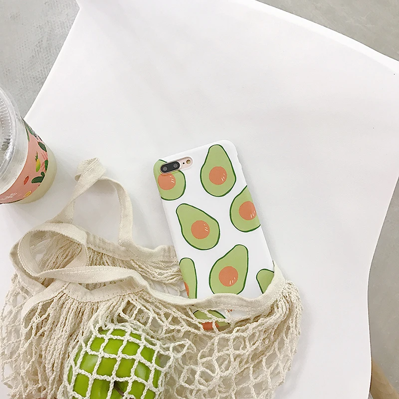 YKUPUP Cute Fruit Avocado Case for iphone 7 6 s 6s 8 Plus Soft Silicone Back Cover For X Coque Moblie Phone Cases &amp Bags |