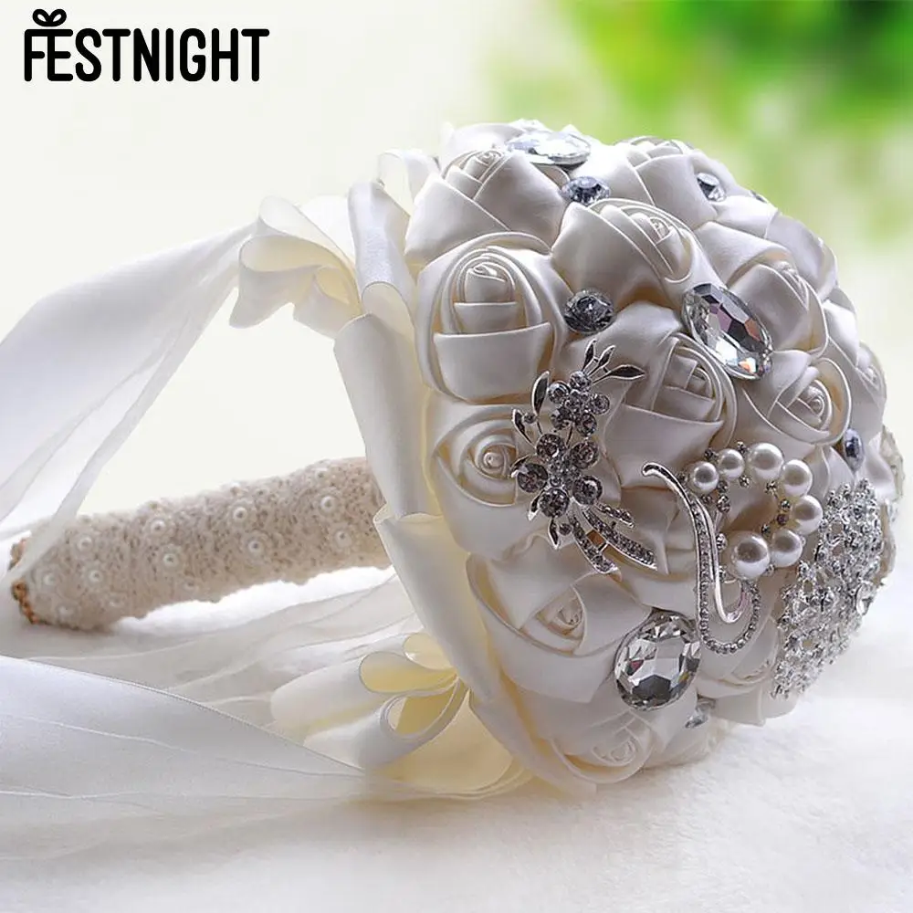 

Wedding flowers White Bridesmaid Bridal Bouquets artificial Rose Wedding Bouquet Valentines Gift Wedding Decoration Supplies