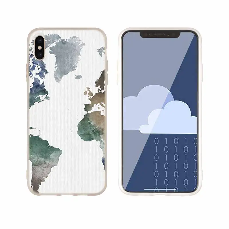 as the picture 14 Карта мира план путешествий Чехол Силиконовый мягкий для iPhone X 11 Pro XS Max XR 6 6S 7 8 Plus 4 5S SE чехол для телефона s TeleFoonhoesjes - Цвет: as the picture 14