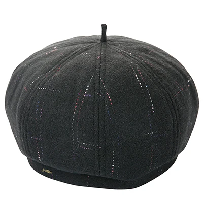 Black 57cm Sedancasesa Винтаж шерстяной берет женский теплый осень-зима Шапки для Для женщин шапки Шапки для девушек котелок береты шляпа женская шляпа - Цвет: Black 57cm