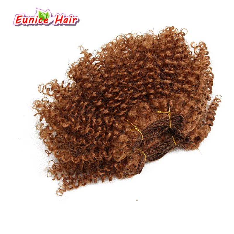 

8inch 2pcs/Lot Afro Kinky Curly Hair Weft Cheap Synthetic Hair Extension Jerry Curly Wave Cheap Jerry Curly Hair Weaving