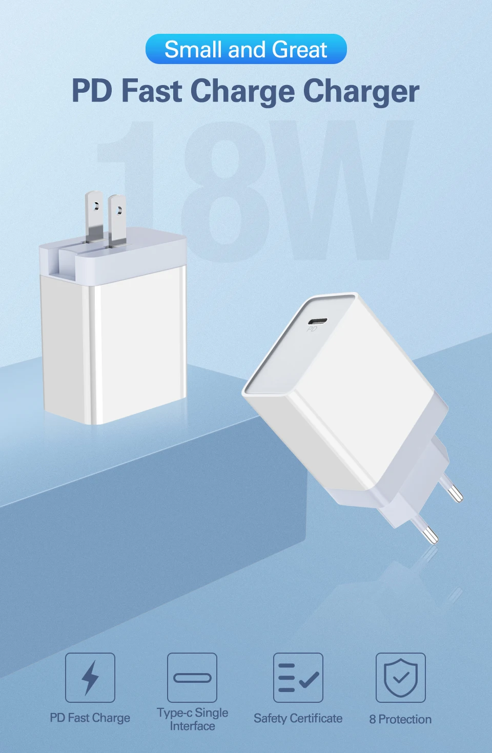 Coolreall 18W PD Быстрое зарядное устройство USB Быстрая зарядка 3.0 Зарядное устройство USB Type C для iPhone 8 X XS XR PD Зарядное устройство для Huawei Samsung Зарядное устройство