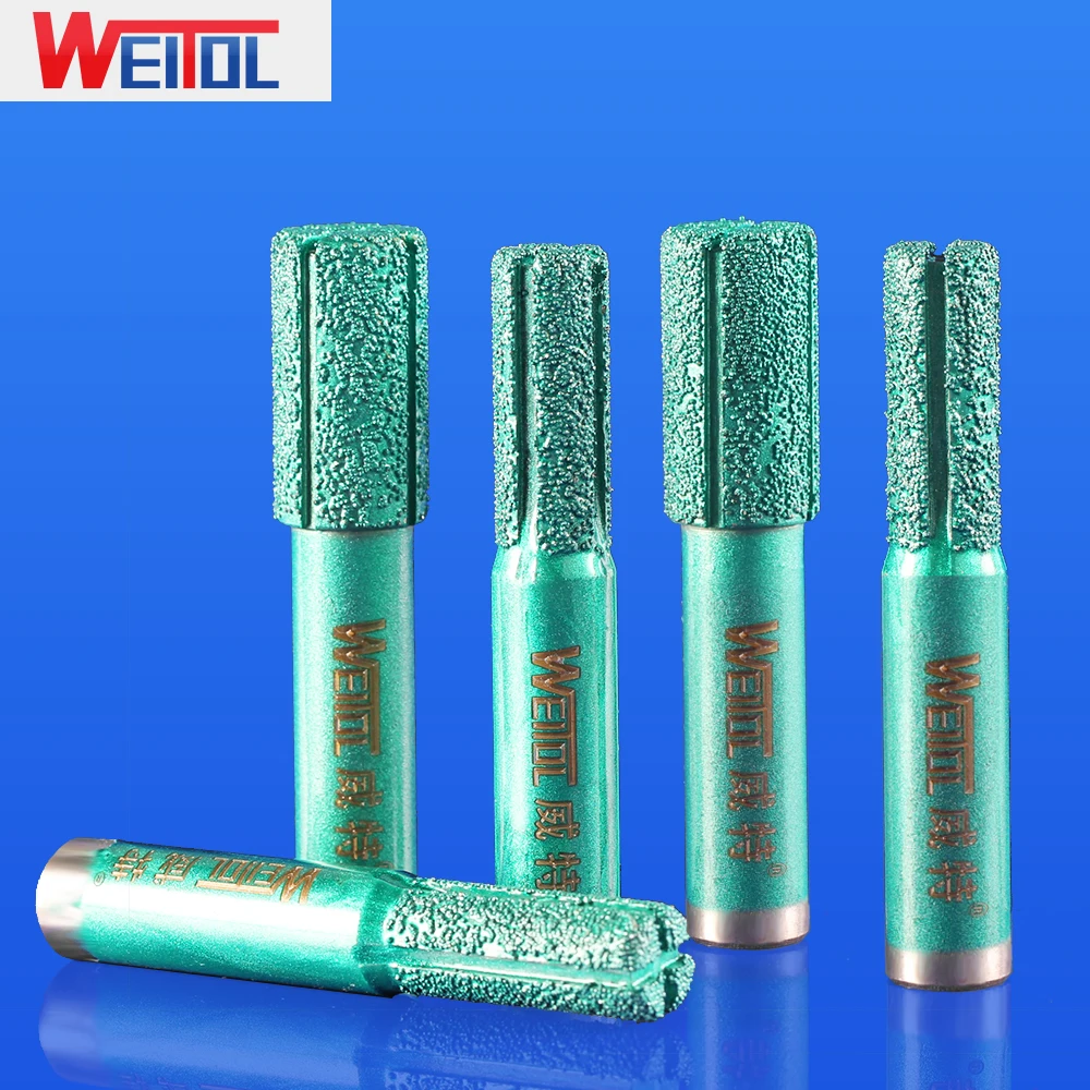 

WeiTol 1PCS Diamond Emery Stone Straight Bit 12.7MM Marble Stone Cutting Tools CNC Router Bit End Mill