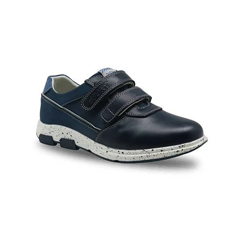 navy Apakowa EUR 32-37 кроссовки из натуральной кожи для мальчиков детская Нескользящая спортивная обувь с гибкой подошвой для школы, бега, пешего туризма - Цвет: navy
